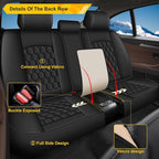 Car Seat Covers for Lexus ES 300h/350 2007-2026 2027 Full Set Faux Leather | Waterproof Breathable Scratch Resistant 360° Wrap Airbag Compatible Easy Clean (5 Seats,Black) - Image 2