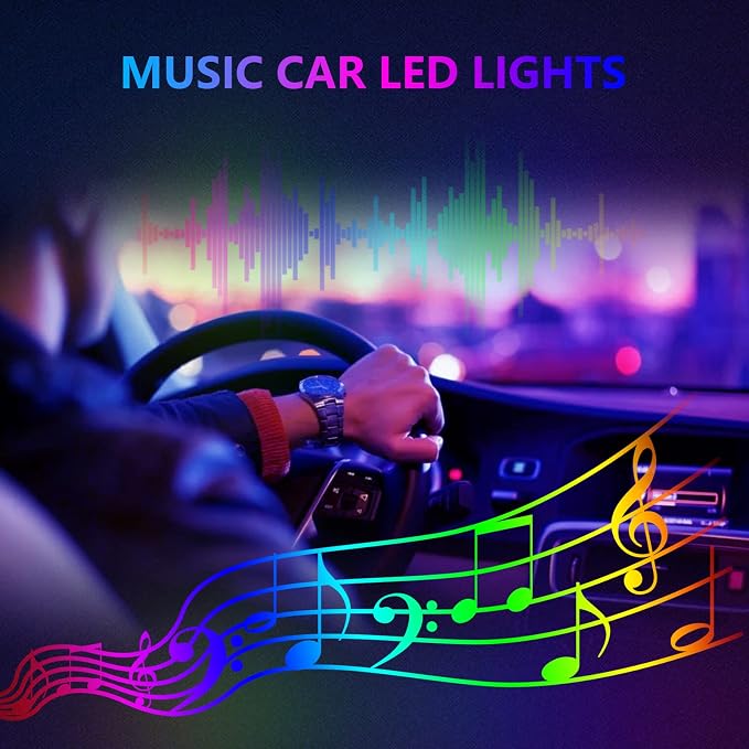 6 in 1 LED Car Strip Lights, Car Interior Lights with 276 inches Fiber Optic, Remote and APP Control, 16 Million Colors RGB Ambient Lighting Kits, Music Neon Light Accessories for Car Inside - Image 6