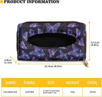 Biyejit 2 Pack Car Tissue Holder, Purple Butterfly Car Decorative Hanging Napkin Case, PU Leather Tissue Box for Car Sun Visor, Backseat - Image 6