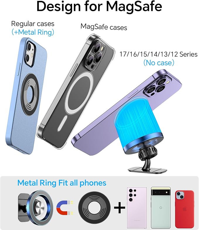for Magsafe Car Mount【20 Strong Magnets】Magnetic Phone Holder for Car Phone Holder Mount Dash Mounted Holders Cell Phone Holders for Your Car Accessories for Women Men for iPhone 17 16 15 14 - Image 7