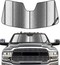 Pigenius Windshield Sunshade for Ram 2500/3500/4500/5500 2019-2024 with 5 inch Wide Sensor Front Window Shade - Metallic by Pigenius