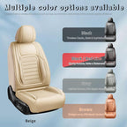 Fit Prius Car Seat Covers for Toyota Prius 2001-2025 2026 -Premium Leather, Waterproof，Breathable，All-Weather Seat Cushion Protecto & Airbag Compatible, 2 Front Seat Beige - Image 5