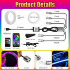 Interior Car LED Strip Lights, 5 in 1 RGB Ambient Lighting with 236 Inches Fiber Optic, Wireless APP Control Music Mode Inside Car Lighting Decorations for Cars, Trucks, Vans, SUVs - Image 4