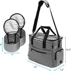 MYDAYS Dog Travel Bag, Pet Luggage Suitcase, Weekend Tote Carrier with Collapsible Bowl (Gray) - Image 7