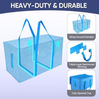 TICONN 8 Pack Extra Large Moving Bags Heavy Duty with Zippers & Carrying Handles, Durable Storage Bags Moving Boxes for Closet Organizers and Storage (8 Pack, Sky Blue) - Image 3
