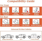 Coverado Seat Covers, Car Seat Covers Full Set, Leather Seat Covers for Cars, Car Seat Protector, Black Car Seat Covers Front Seats and Back Seats Universal Fit for Most Cars Orange - Image 9