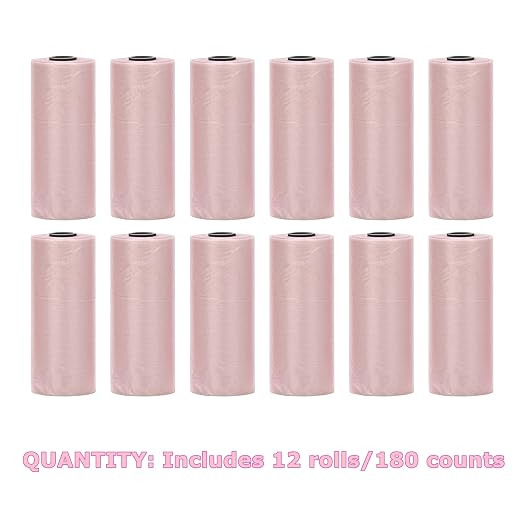 Ginsco 0.8 Gallons Disposable Trash Bags for Mini Car Trash Can, Portable Small Car Garbage Bags, Cars Accessories, Mini Trash Bags, Plastic Trash Bag for Cars/Home/Office (12 Rolls/180 Counts) Pink - Image 3