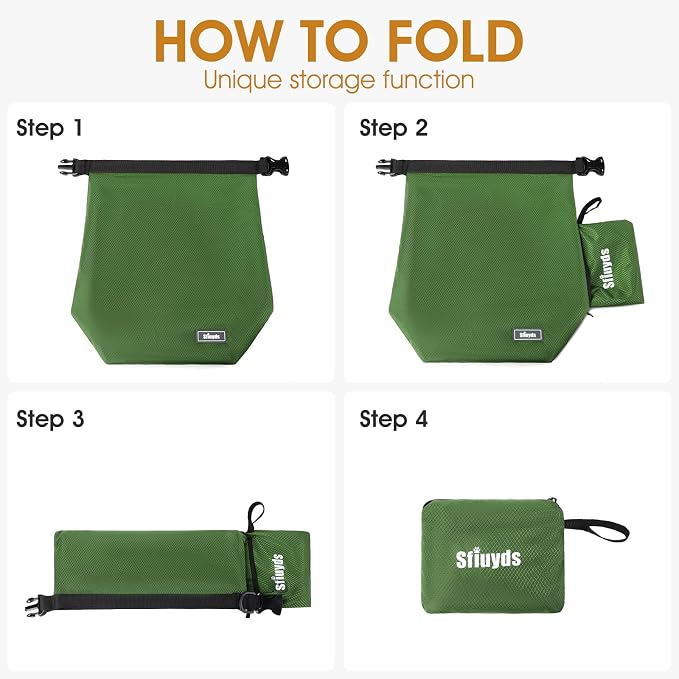 Dog Food Travel Bag with 2PCS Collapsible Dog Travel Bowls Air Tight Dog Food Storage Container(Green, Small) - Image 6