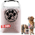 25 Cups Pet Food Storage Bag for Travel - Transparent Leak-Proof Dog Food Container with Roll-Top Closure, Keeps Kibble Fresh for Camping Trip, Dog Boarding, Weekend Getaways by Aosnare