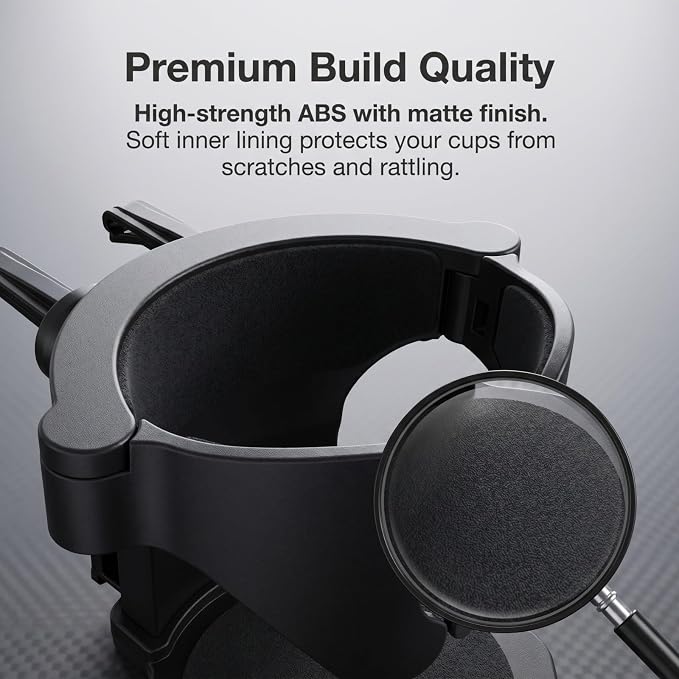 Car Cup Holder, Stable Cup Holder Expander for Car Air Vents, Car Ashtray Holder, Suitable for Sedans SUVs Trucks with Horizontal Blade Vents (Black) - Image 6