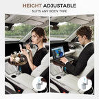 Wooden Car Tray Table with 360° Rotation, Height-Adjustable Car Desk for Laptop, Detachable Car Trays for Eating, Sturdy Steering Wheel Tray, Car Accessories Compatible with Tesla & Most Vehicles - Image 9