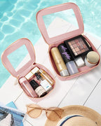 Travel Clear Makeup Bag Set, TSA Approved Cosmetic Bag Case with Zipper Portable Makeup Pouch Toiletry Bag Traveling Cosmetic Organizer Storage Bag Car Organizer Car Essentials - Image 8