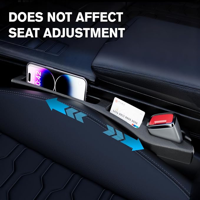 7F Car Seat Gap Filler Organiser,Between Seat Gap Filler, Centre Console Organiser, Universal Car Accessories, Fit SUV Truck Storage Black - Image 4