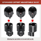 Frokom Cup Holder Expander for Car,Upgraded Car Cup Holder Expander Adapter with Offset Adjustable Base, Fit Most Large Bottles and Mugs-Yeti Ramblers 14/24/36/46oz, Hydro Flasks 32/40oz - Image 5