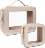 Travel Clear Makeup Bag Set, TSA Approved Cosmetic Bag Case with Zipper Portable Makeup Pouch Toiletry Bag Traveling Cosmetic Organizer Storage Bag Car Organizer Car Essentials - Image 8