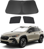 3PCS Car Window Shades Front Windshield Sun Shade Foldable Window Shade Custom Fit for 2024-2026 Subaru Crosstrek Accessories Car Shades for Front Windows Anti-UV Rays Block Heat by FannycCargoCover