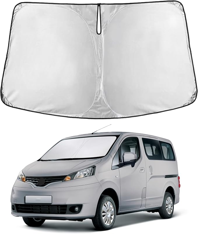 EcoNour Windshield Sunshade Compatible for Nissan NV 200 2014-2020 2021 | Sun Visor for Front Windshield & Window Sun Shade Cover, UV Heat Blocker & Protector, Car Accessories by EcoNour