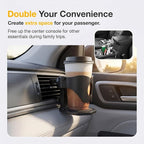 Car Cup Holder, Stable Cup Holder Expander for Car Air Vents, Car Ashtray Holder, Suitable for Sedans SUVs Trucks with Horizontal Blade Vents (Black) - Image 3