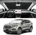 Custom Fit Windshield Sun Shade for Ford Edge 2015-2024 | Blocks UV Rays and Sun Heat, Helps Reduce Interior Temperature, Protects Dashboard from Fading, Folds Easily for Storage by SLOGENTO