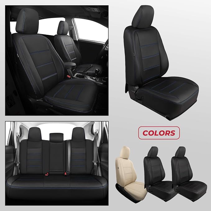 FREESOO Custom Leather Seat Covers for Toyota Corolla LE 2023-2026 | Sedan, Full Set, Waterproof, Airbag Compatible, Scratch-resistant, Anti-slip, Protector Cushion, Durable Material, Easy-clean - Image 7