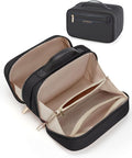 BAGSMART Compact Makeup Bag, Make Up Bag with Multiple Compartments for Organizer, Durable Cosmetic Organizer for Women for Travel Accessories (Black by BAGSMART