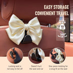 Car Seat Headrest Hook, Bow Car Purse Hooks, Auto Seat Hook Hangers Storage Organizer Interior Accessories for Purse Coats Umbrellas Grocery Bags Handbag, 2-Pack (White) - Image 2