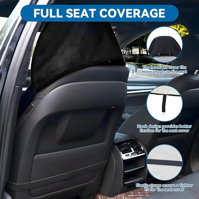 Waterproof Towel Car Seat Cover - Sweat-Wicking Post-Workout Seat Protector for Athletes, Gym, Yoga, Beach - Non-Slip, Machine Washable, Universal Fit Front Seat Mat - Image 6
