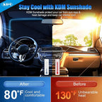 KDM Umbrella Style Windshield Sun Shade Fit for 2010-2023 Toyo-ta 4Runner | Foldable Front Windows Sunshade Visor Protector Blocks UV Rays Heat,5 Layer - Image 2
