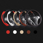 Leather Car Steering Wheel Cover, Universal Fit for Most Cars, White | Microfiber Leather,Non-Slip Breathable Auto Steering Wheel Protector - Image 7