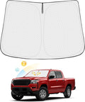 Canvcle Windshield Sun Shade for 2022-2025 2026 Nissan Frontier Accessories Thicken 6-Layer Front Window Sunshade Cover Sun Visor Protector Foldable Block UV Rays Keep Vehicle Cool by Canvcle