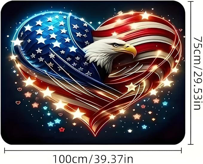 Universal Car Trunk Mat 29" x 39", Heart-Shaped Flag All Weather Trunk Protection Cargo Liner, Durable Cargo Mat Rear Trunk Liner, Stylish Vehicle Interior Accessories Suitable for Most Car Models - Image 2