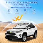 Canvcle Window Shades for 2013-2018 Toyota RAV4 Accessories Windshield Sun Shade Side Rear Window Cover Sunshade Sun Visor Shield Privacy Protection for Camping Keep Vehicle Cool Black 8PCS - Image 2