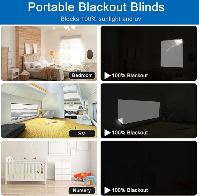 BirdNest 100% Blackout Blind Magnetic Blackout Window Cover 118 x 57Inch,Black Out Curtains with Strong Magnet No Drill Cuttable Window Shades for Bedroom,Nursery,Rv,Media Room (White) - Image 7