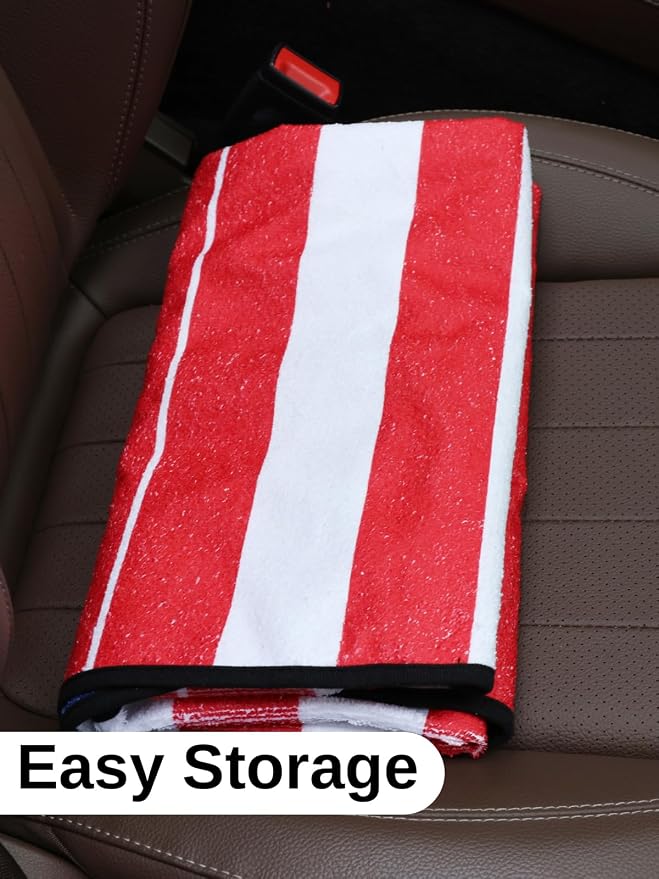 Prpeko 2PCS Terry Cloth seat Cover Universal Waterproof Car Sport Towel Seat Cushion Non-Slip Sweat-Absorbent Towel Cloth Suitable for Gym Workout, Universal Fit for Car SUV Van-Flag - Image 7