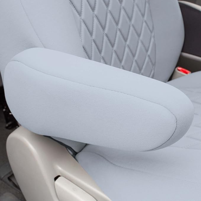 FH Group Custom Fit Car Seat Covers Specifically Made for 2011-2020 Toyota Sienna 7 Seater with Ultraflex Neoprene Water Resistant Automotive Seat Covers - Full Set Solid Gray - Image 9