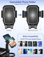 Car Cup Holder Tray - 4 in 1 Adjustable Car Cup Holder Expander with Food Tray Table and Phone Mount 360° Swivel for All Purpose, Automotive Essentials for Driver and Front Passenger - Image 5