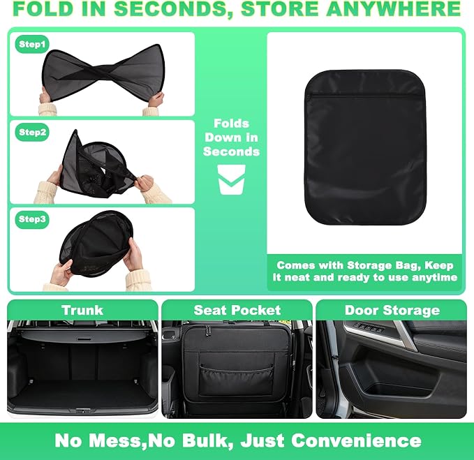 RAV4 Window Shades 2019-2024, Rear Window Mesh, 1PC | Custom Fit Window Shades, Breathable Mesh Blocks UV Rays, Reduces Heat & Glare, Creates Comfort for Babies & Rear Passengers - Image 7