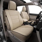 EKR Car Seat Covers Custom Fit for Toyota 4Runner(7 Seats) Full Set | for Toyota 4 Runner 2010-2024 Seat Covers for SUV,Full Wrap,Airbag Compatible,Waterproof Pet-resistant,Faux Leather(Beige) by EKR