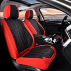 FLORICH Car Seat Covers Front Seats Luxury Faux Leather Waterproof Seat Covers Car Seat Protector Automotive Seat Covers Cushion Universal Fit for Most Cars SUV Trucks, Black&Red by FLORICH