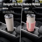Car Cup Holder Expander for Large Bottles, Fits 32 oz to 40 oz Water Bottles and Handle Mugs, Secure Base for Most Vehicle Cup Holders, Durable ABS, Easy to Install, Durable ABS (Pink) - Image 4