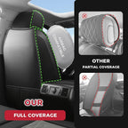 FREESOO Custom Leather for Toyota Tundra Seat Covers 2014-2021 Crewmax Cab | Custom Fit, Full Set, 60/40 Split Bench, Waterproof Faux Leather, for Truck Toyota Tundra Accessories, BlackGrey - Image 3