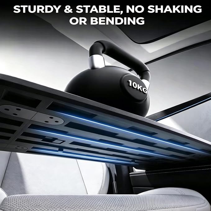 Portable Laptop Car Desk, Extra Large Foldable Workstation Tray | 30" wide cross-armrest tray, no steering wheel attachment , perfect for working,eating, road trips & camping - Image 6
