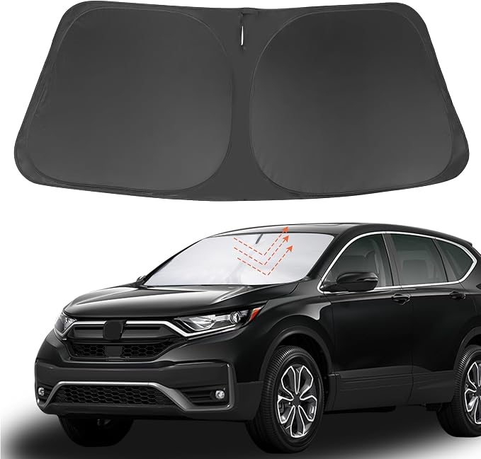 Front Windshield Sun Shade Foldable Car Front Window Sun Shade Windshield Shade Custom Fit for 2017-2022 Honda CRV Block UV Rays Car Accessories Heat Keep Cooler by FannycCargoCover