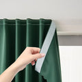 Blackout Curtains for Bedroom Stick On Curtains Window Shades Pull Down Blackout Window Cover No Drillng Self Adhesive Curtains No Rod Small Curtain, 35" W X 59" L, Dark Green, 1 Panel by Sovtfides