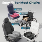 ComfiLife Extra Large Gel & Memory Foam Seat Cushion - Doctor Recommended Office Chair, Car Seat, Lifting Cushion - Back & Sciatica Pain Relief - Wide Seat Cushion for Big & Tall (Brown) - Image 6