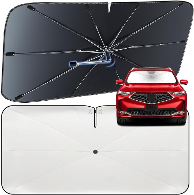 Windshield Sun Shade Umbrella for Acura MDX 2021-2026 Front Window Shield | Heat-Reflective Window Shade, Umbrella Sunshade Cover Blocks Heat, Protects Interior, Vehicle-Specific Precision Fit by Fshaanys