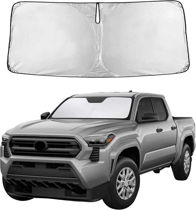 EcoNour Windshield Sunshade Compatible for Toyota Tacoma 2016-2025 2026 | SR, SR5, TRD Sport, TRD Off-Road, Limited, TRD Pro Sun Visor for Front Window Sun Shade Cover, UV Blocker, Car Accessories by EcoNour