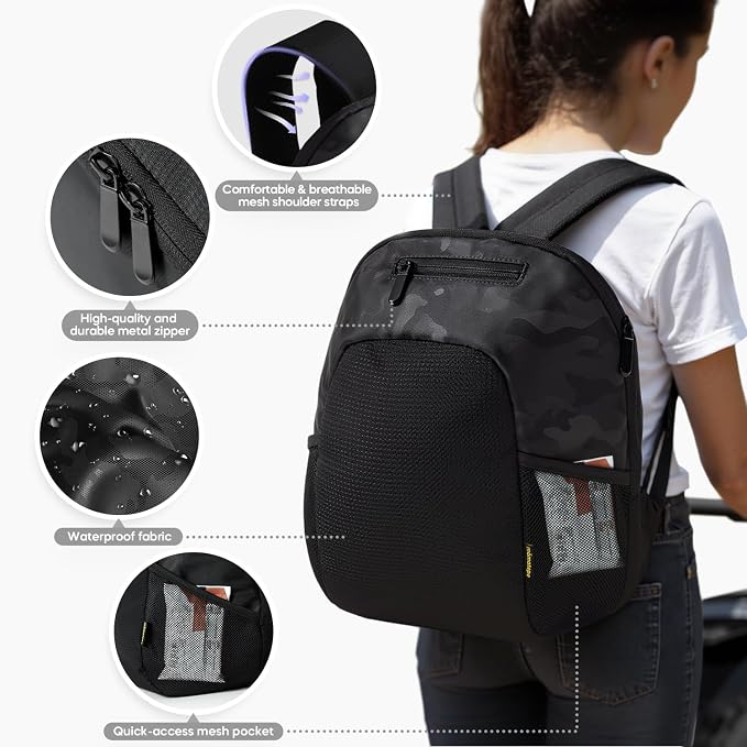 mamatepe Snap-on Storage Bag Compatible with Doona Infant Car Seat, Organizer Bag,Wearable Backpack for Baby Travel, Stroller Bag for Doona Car Seat & Stroller (Black) - Image 4