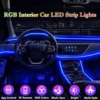 DEHERANE Interior Car LED Strip Lights, APP& RF Remote Control | 6 in 1 Car Ambient Lighting Kit with 315 inches Fiber Optic, 16 Million Colors Car LED Lights, Sync to Music - Image 2