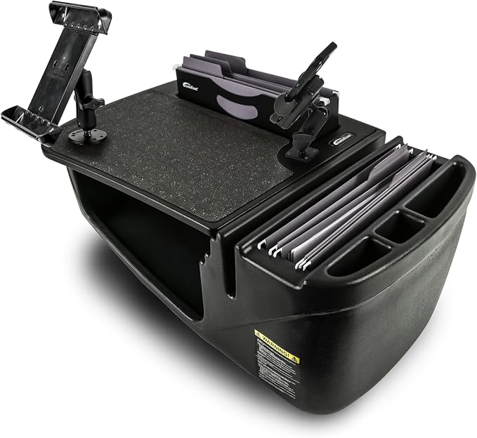 AutoExec AE-FMEF-PI-PM-TAB-BT Efficiency FileMaster Car Desk for Your Vehicle Workstation and Mobile Office, Black with 400 watt Power Inverter, Phone Mount and Tablet Mount | 400 Watt Power Inverter, Phone Mount, Tablet Mount, Vehicle Workstation and ... - Image 2